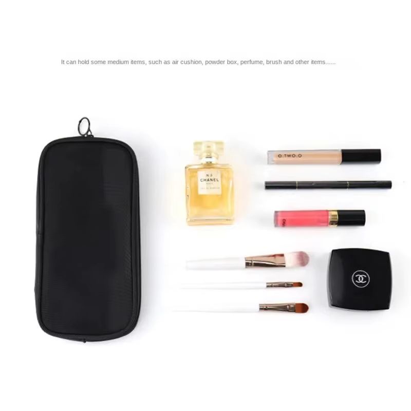 Mesh Transparent Cosmetic and Travel Toiletry Bag Organizer