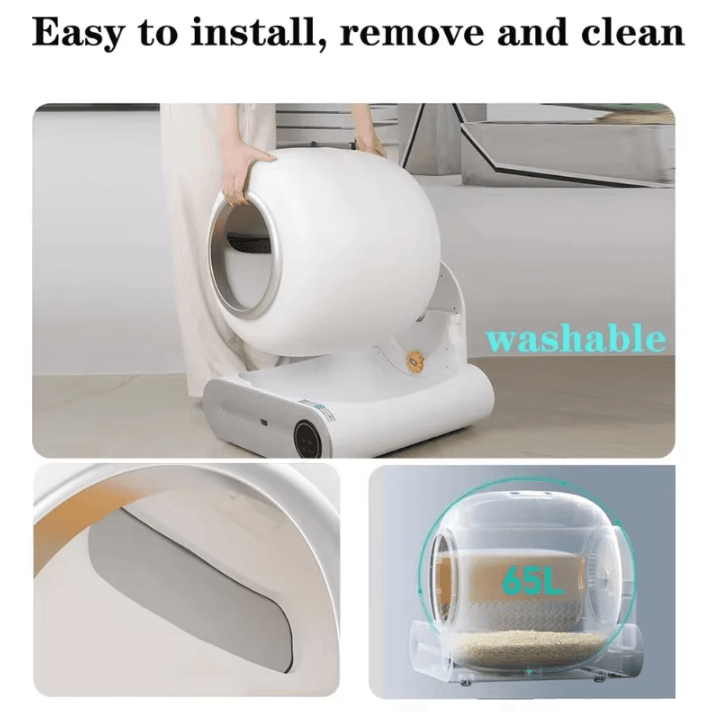 Tonepie 65L Automatic Cat Litter Box – Smart Self-Cleaning and Fully Enclosed Pet Toilet