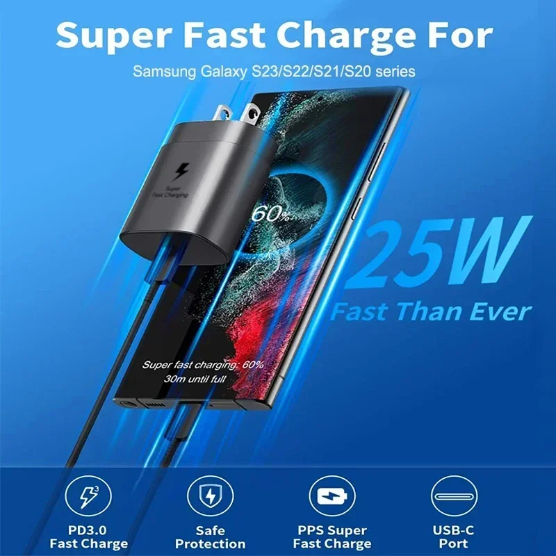 Samsung Galaxy Ultra Power Chargeur, Type C Super Fast Charging Adapter for Reliable Power