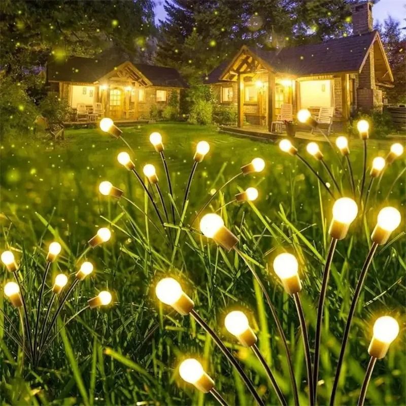 Solar-Powered Garden Firefly Lights