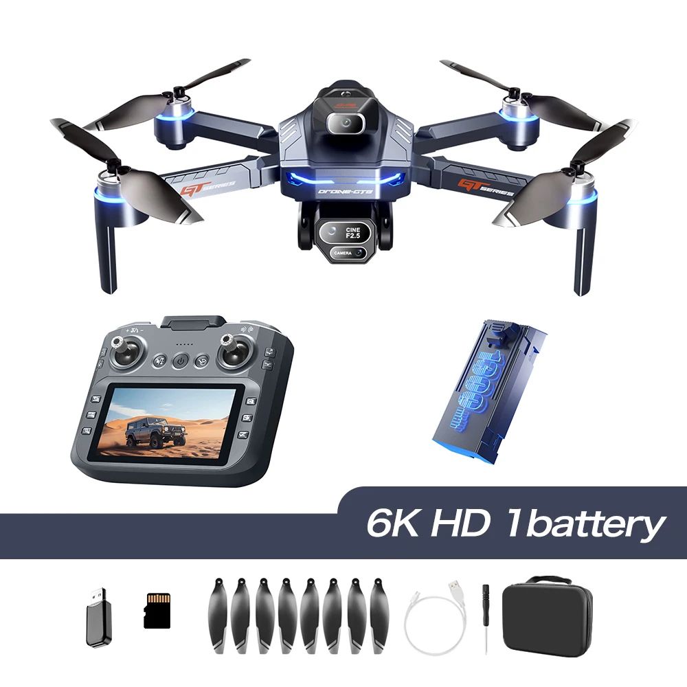 GT8 Foldable Drone with GPS Obstacle Avoidance and 360 Dual Cameras