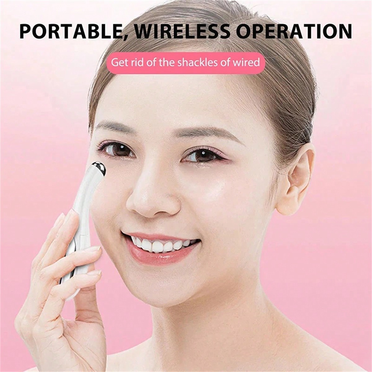 Wrinkle Anti-Ageing Eye Massage Pen, Electric Vibration Dark Circle Removal, Beauty Face Care