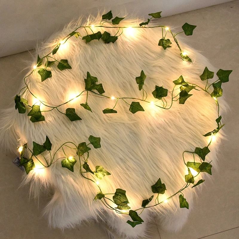 Botanical Fairy Vines | Artificial Leaf Garland String Lights | Executive Garden & Studio Sanctuary Decor
