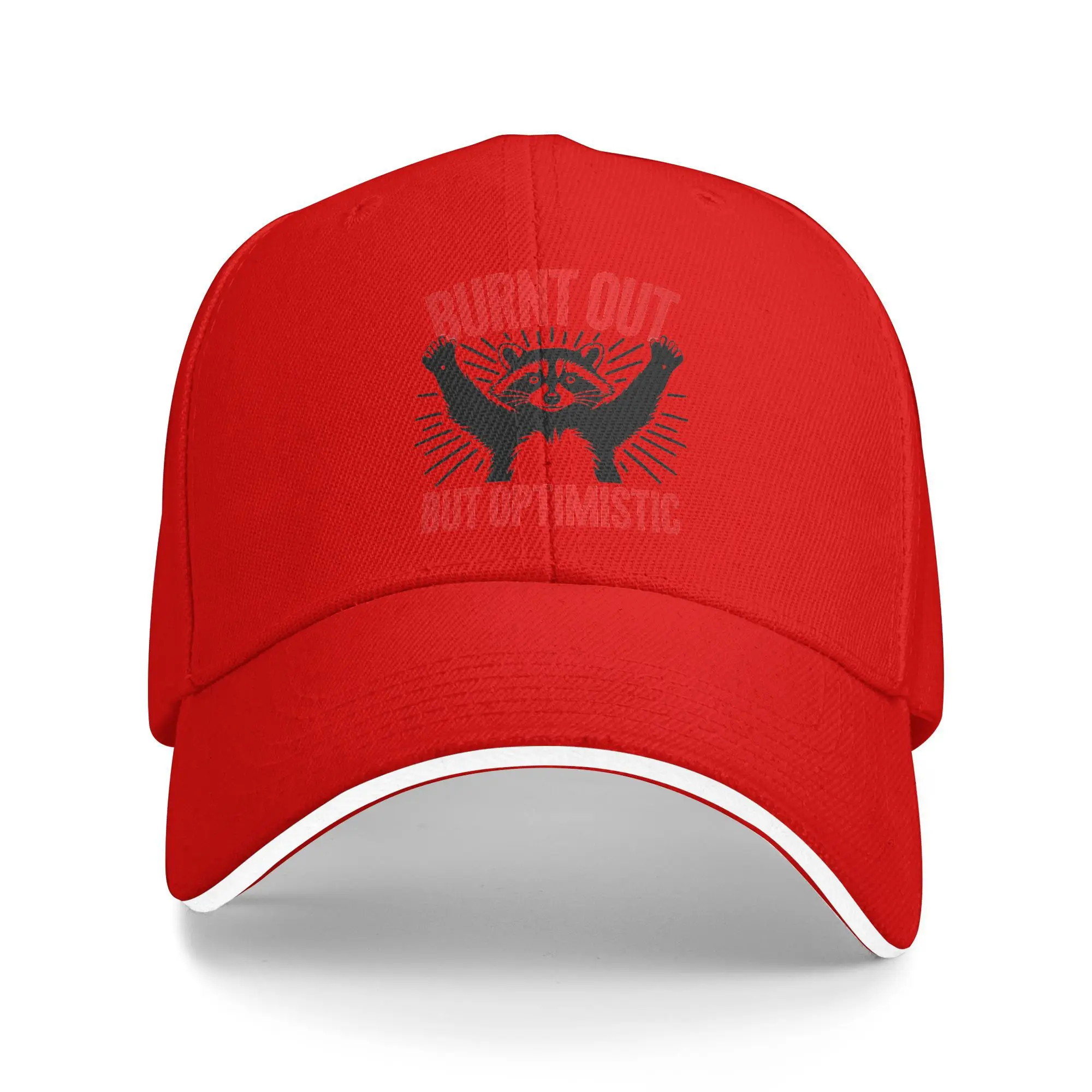 Burnt Out But Optimistic Sun Baseball Cap, Custom DIY Trucker Hat Summer Men Women, Trendy Wholesale Running Cap