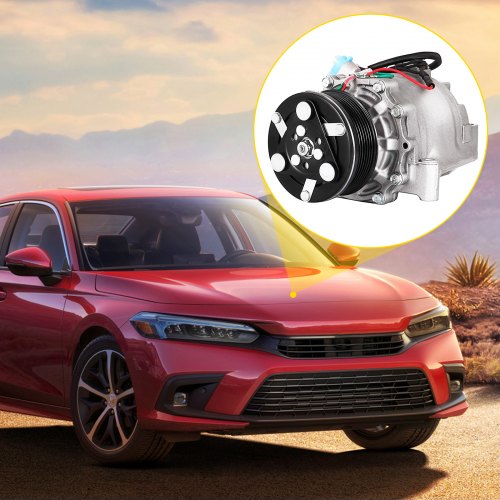 Honda Civic 1.8L 2006-2011 AC Compressor Clutch, High-Performance Aluminum Replacement for OEM Fit & Rapid Cooling