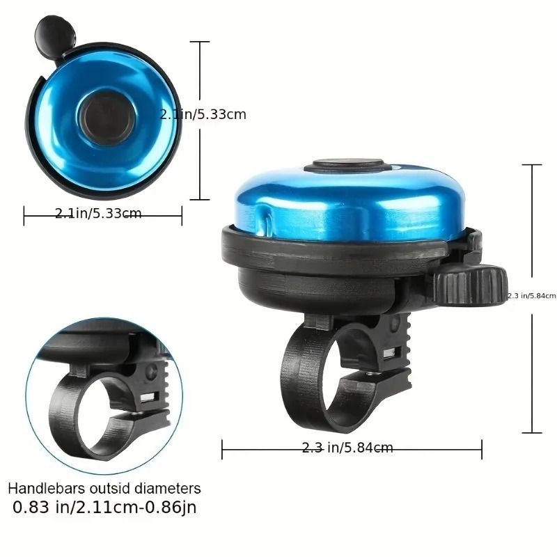 Premium Aluminum Bike Bell Classic Black with Loud Clear Ring