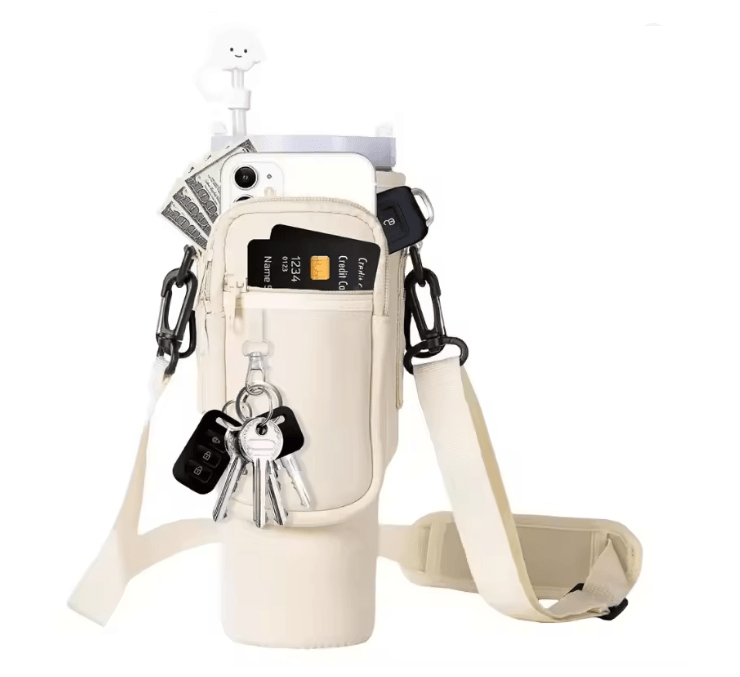 Neoprene Water Bottle Carrier Bag with Shoulder Strap