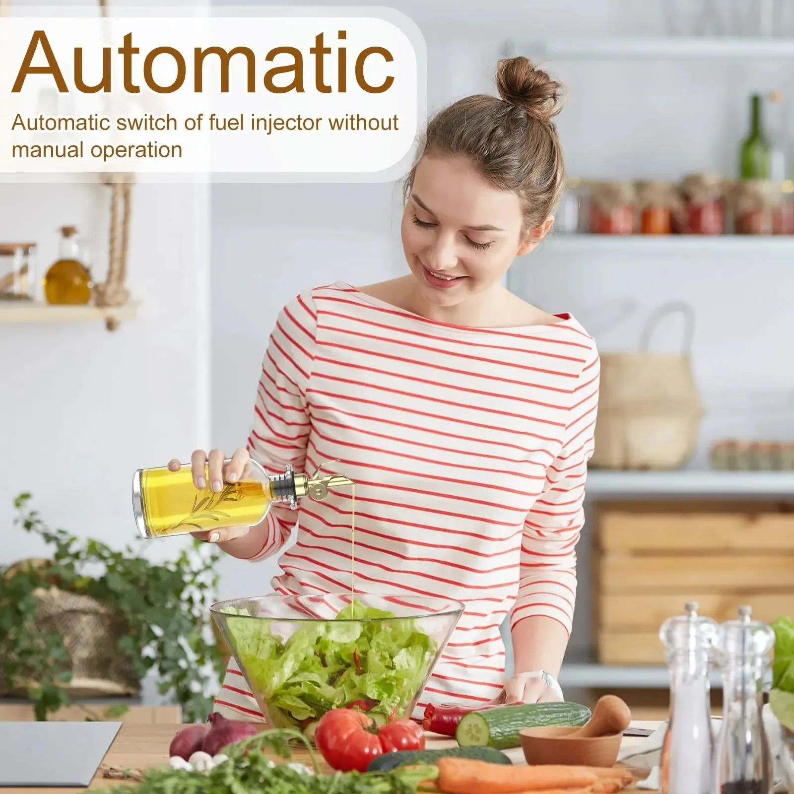 Glass Olive Oil Dispenser – Precision Pouring Kitchen Seasoning Bottle