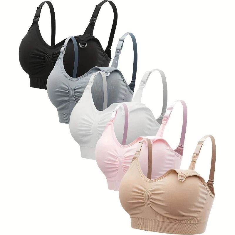 Plus Size Seamless Nursing Bra Set for Breastfeeding Women