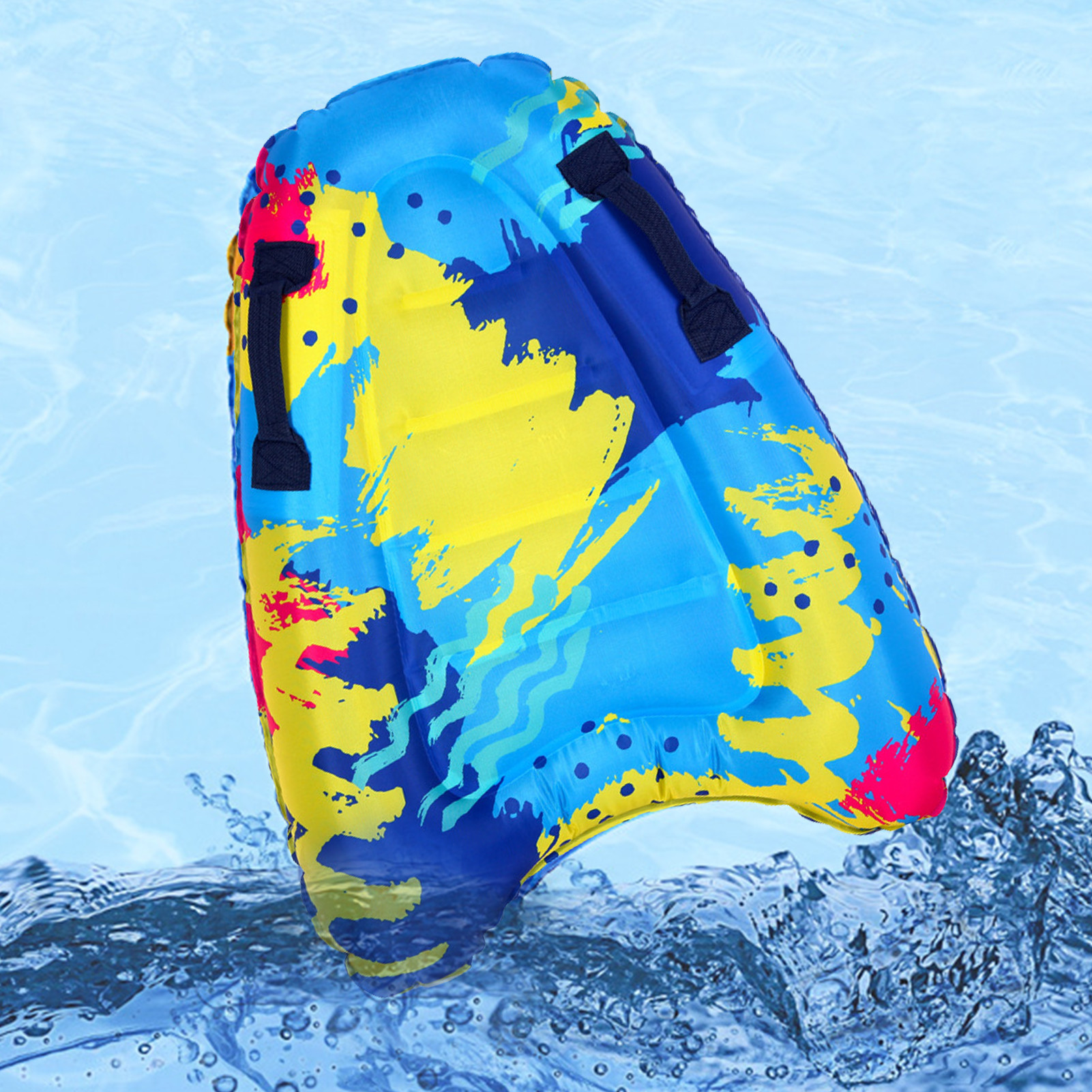 Inflatable Body Board with Handles for Kids & Adults Portable Surf Float Kickboard