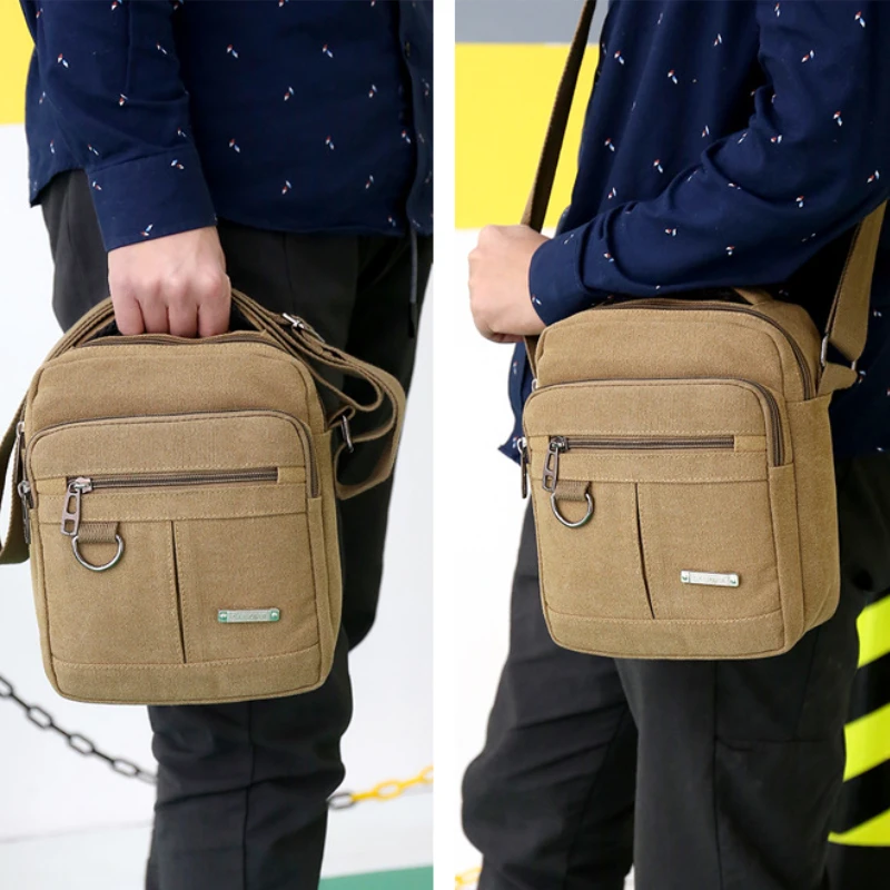 Stylish Canvas Shoulder Bag for Men Outdoor Travel Messenger Bag