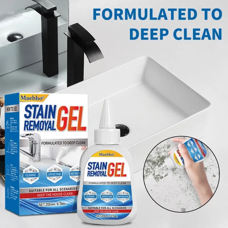 Washing Machine Refrigerator Rubber Ring Mold Stain Remover Mildew Cleaning Gel for Household Walls and Tiles 200ML