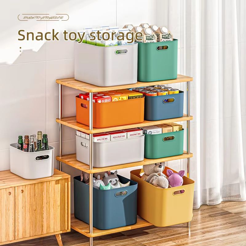 Space-Saving Stackable Plastic Storage Box Organizer