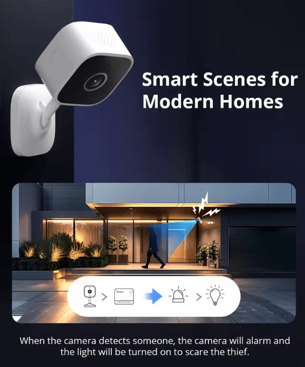 SONOFF CAM Slim Gen2 WiFi Security Camera – 1080P HD Indoor Camera with Motion Detection & Two-Way Audio