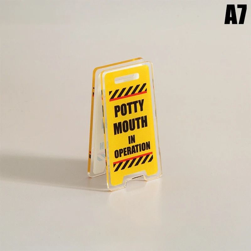 Mini Warning Board Acrylic Desk Sign Leave Me Alone Im Busy