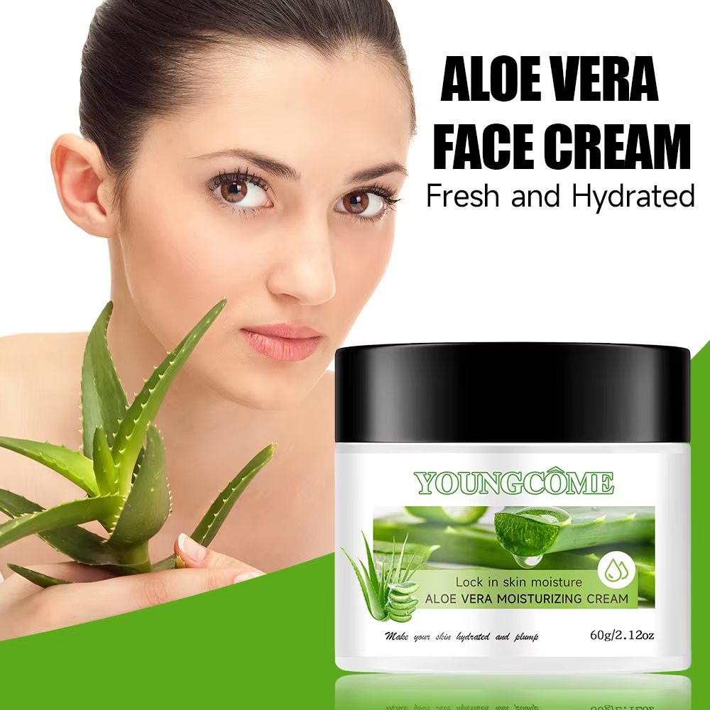 SADOER Aloe Vera Face Cream with Hyaluronic Acid Moisturizer Deep Hydrating Anti Aging Skin Care Cream