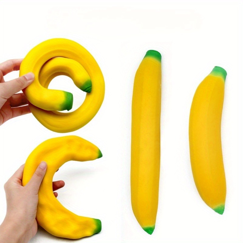 Fun Decompressing Toy, Super Stretchy Banana Simulation for Hand Therapy, Knead Toy