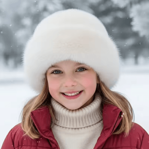 Womens Furry Winter Hat Korean Style Thickened Mongolian Faux Fur Hat for Autumn and Winter