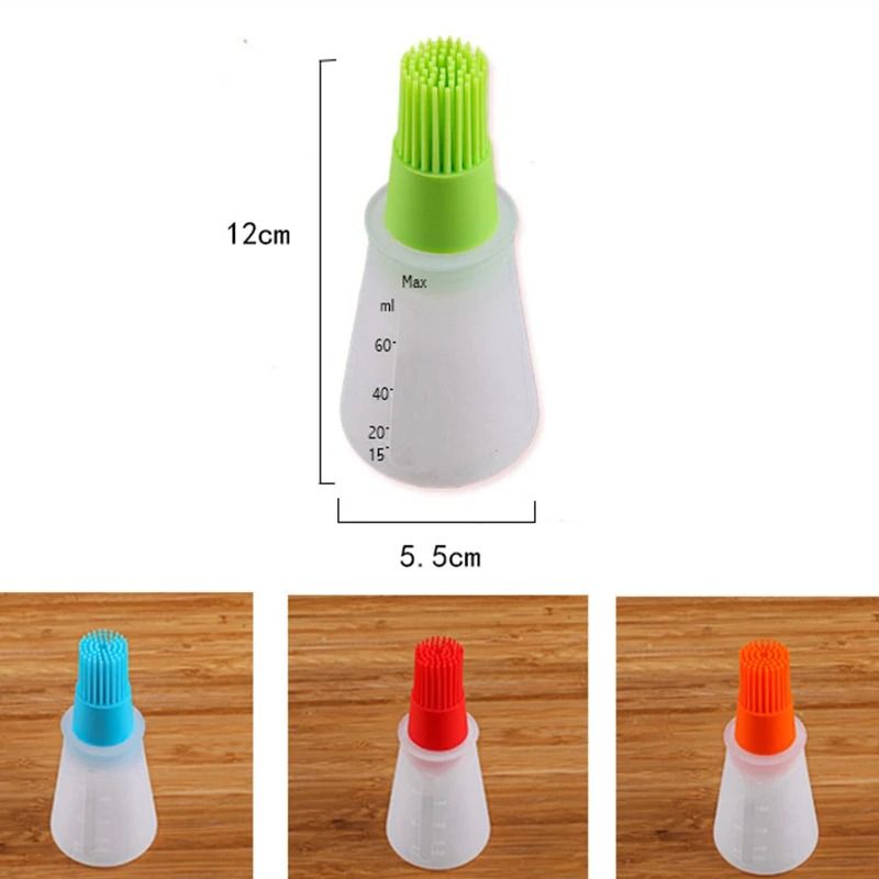 High-Temperature Silicone Oil Bottle Brush – Precision BBQ & Baking Dispenser