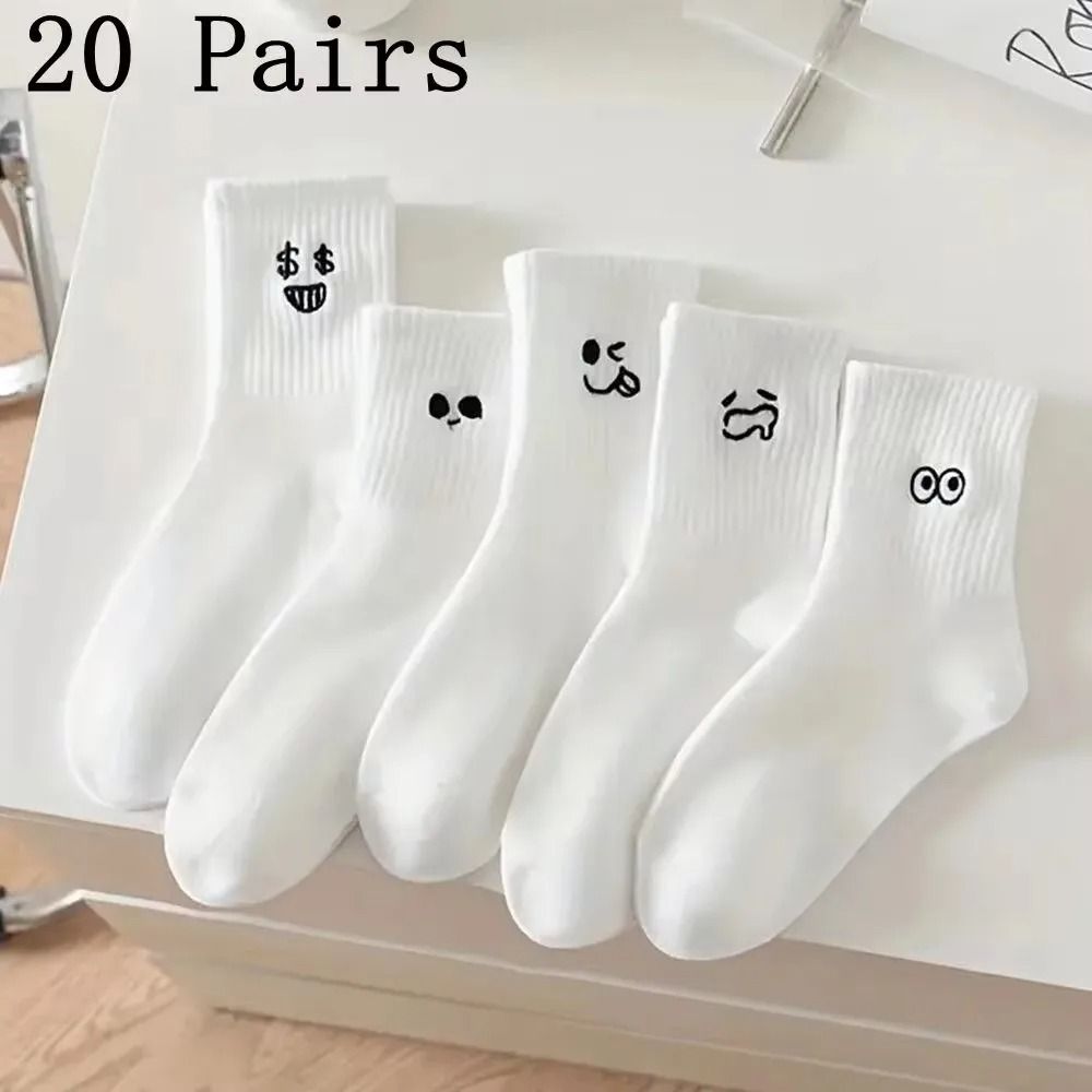 Mens Soft Breathable Cartoon Expression Socks – Multi-Pair Packs