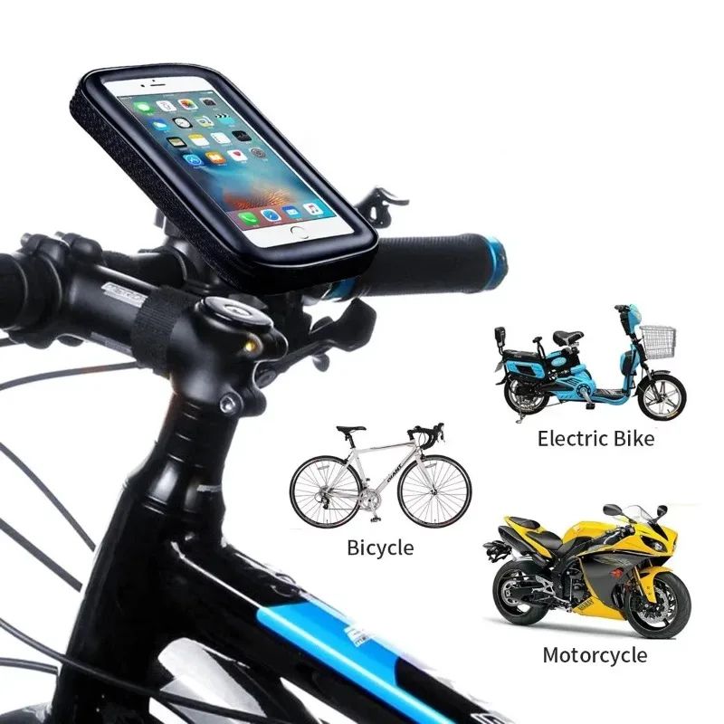 Waterproof Bike Phone Holder Handlebar Mount Case