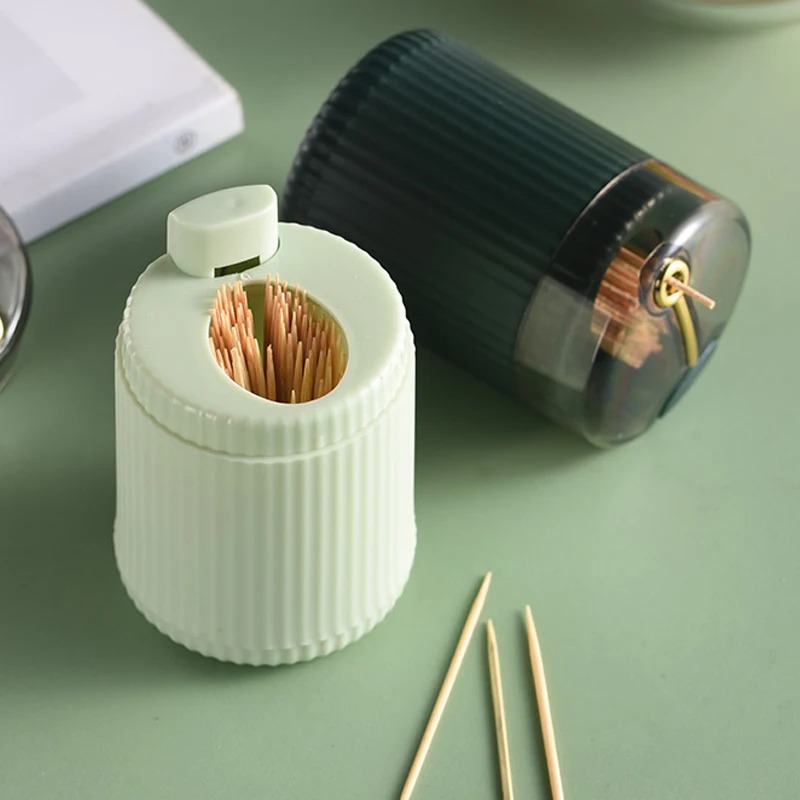 Pop-up Automatic Toothpick Dispenser, Elegant ABS Design for Home, Office, and Restaurants
