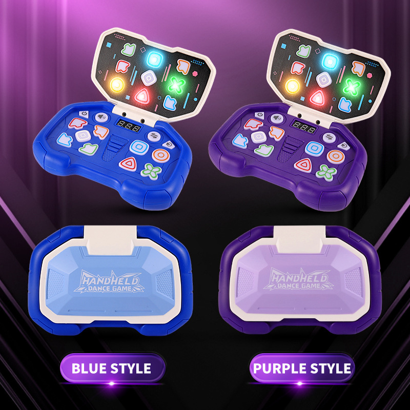 Rhythm Master Kids Flip Handheld Dance Mat, Stress Relief Game, Level Challenge Press & Push Training Machine