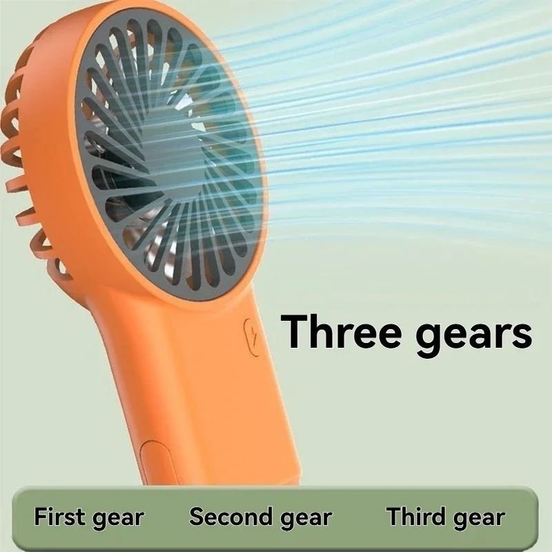 Foldable Handheld Mini Fan USB Rechargeable Desktop Fan with Hook