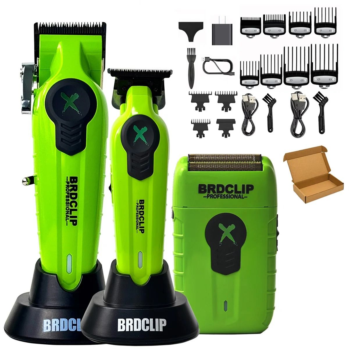 BRDCLIP X Series Professional Hair Clipper Trimmer and Shaver Set