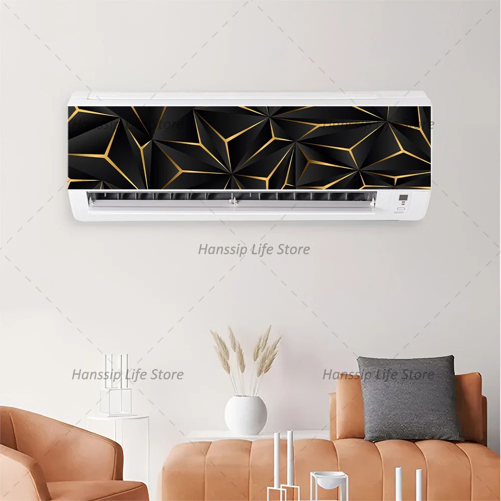 Modern 3D Geometric Air Conditioner Panel Sticker