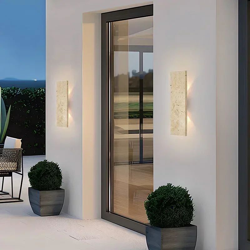 StoneGlow 18W Natural Stone Outdoor Waterproof LED Wall Lamp