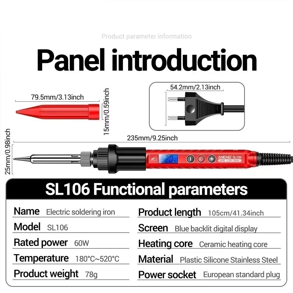 Adjustable Temperature Electric Soldering Iron Kit
