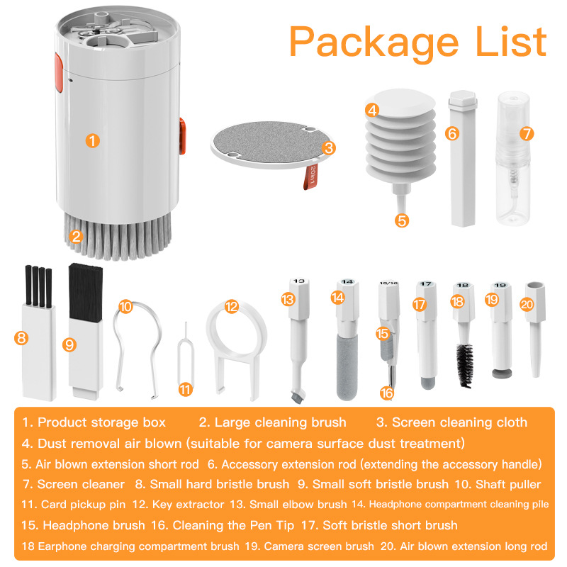 Keycap Puller Kit, Computer Keyboard Cleaner Brush, Earphone Cleaner Pen, Headset iPad Phone Cleaning Tools