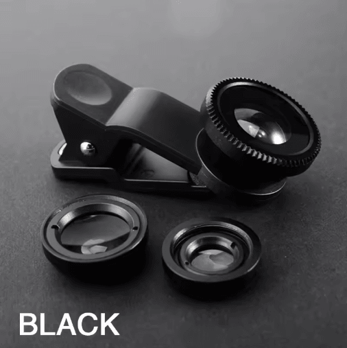 3-in-1 Smartphone Camera Lens Kit – Fisheye, Wide Angle & Macro Clip-On Lens