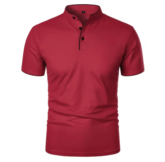 Mens Short Sleeve Collar T Shirt Casual Summer Polo Shirt with Breathable Loose Fit