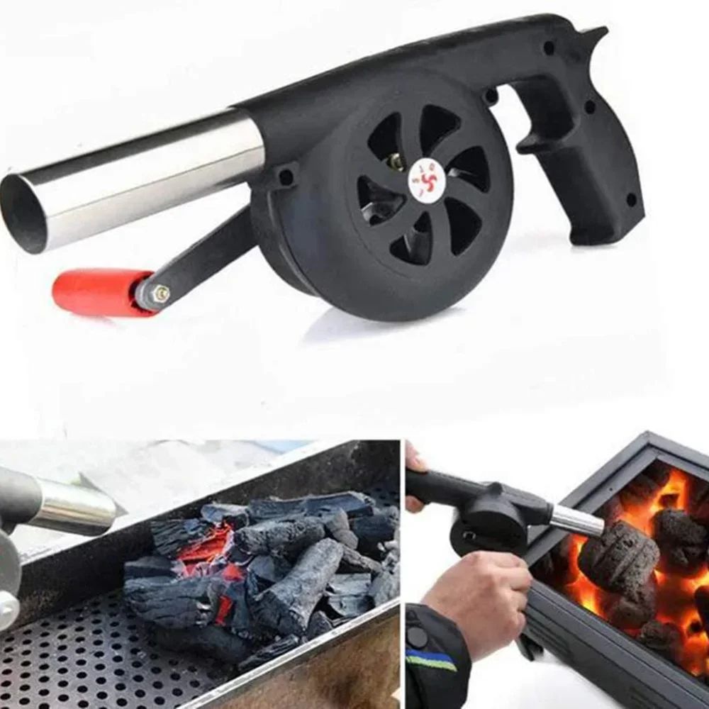 Portable Hand Blower Fan – Stainless Steel BBQ Air Blower & Outdoor Fire Starter Tool