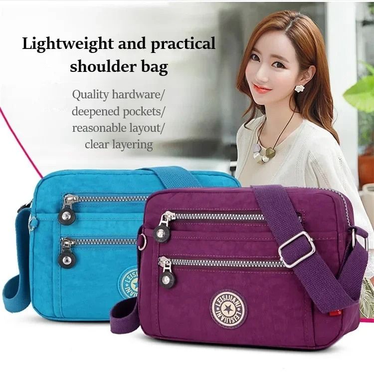 Versatile Waterproof Nylon Messenger Bag