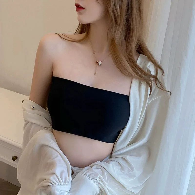 SilkyAir Ice Silk Strapless Seamless Tube Top Bra