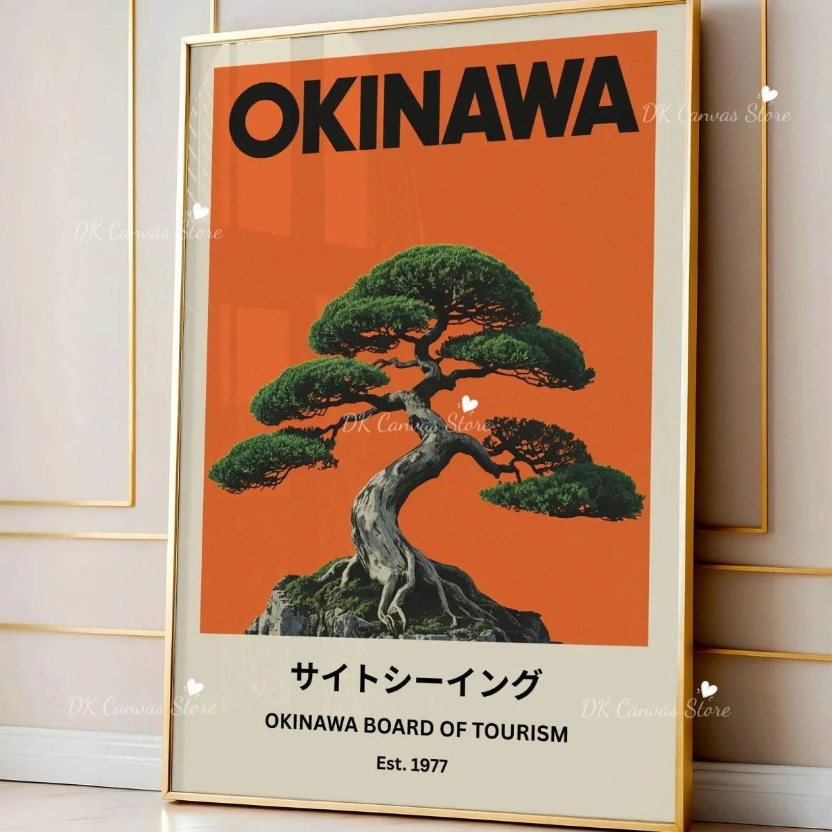 Okinawan Narrative Canvas – High-Definition Japandi Architectural Art