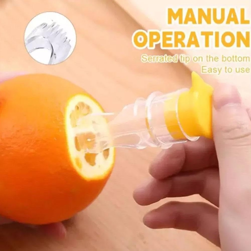 Portable Lemon Squeezer, Reusable Plastic Juices Reamer, Lightweight Manual Juices Reamer with Built-in Filter for Home