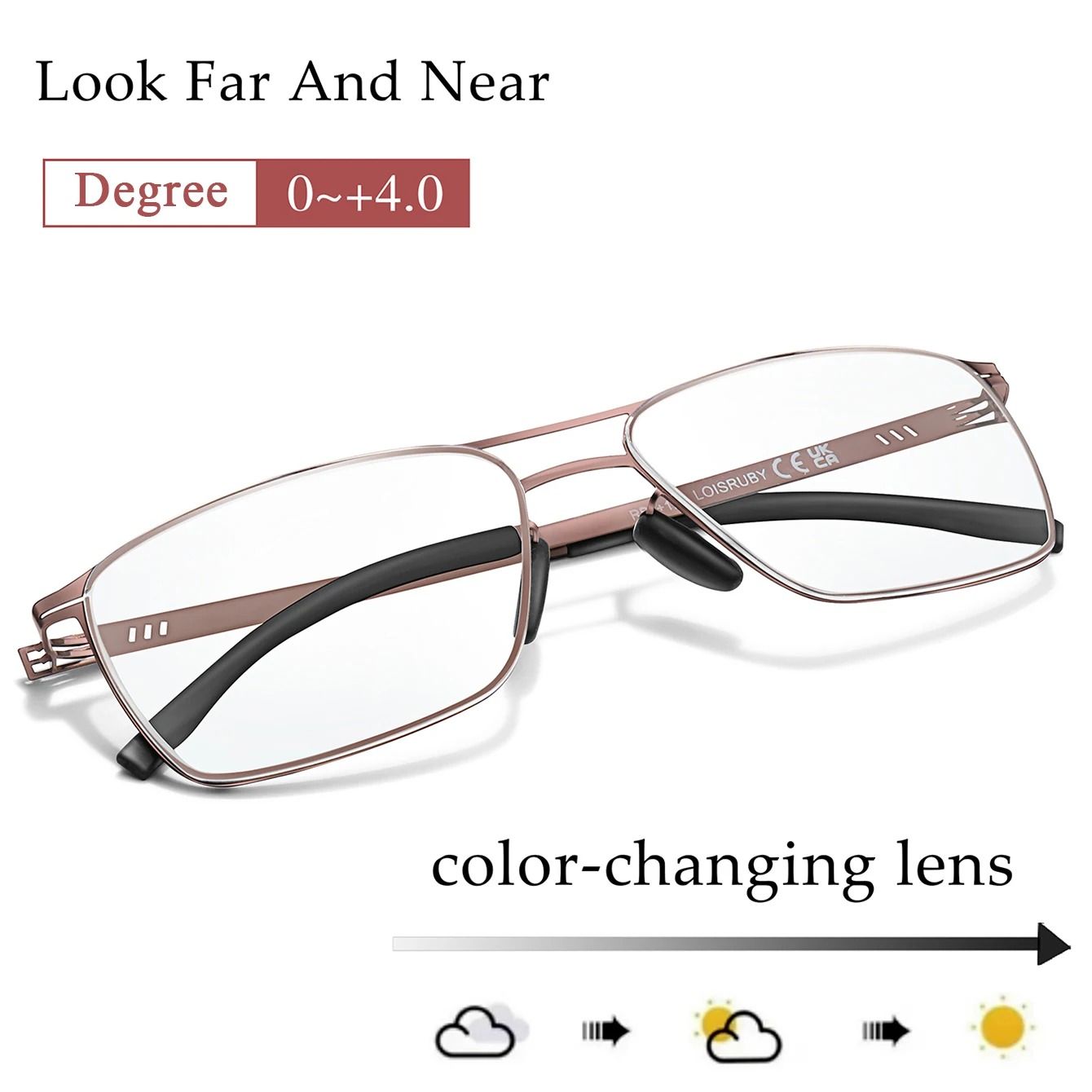 Photochromic Anti Blue Light Reading Glasses