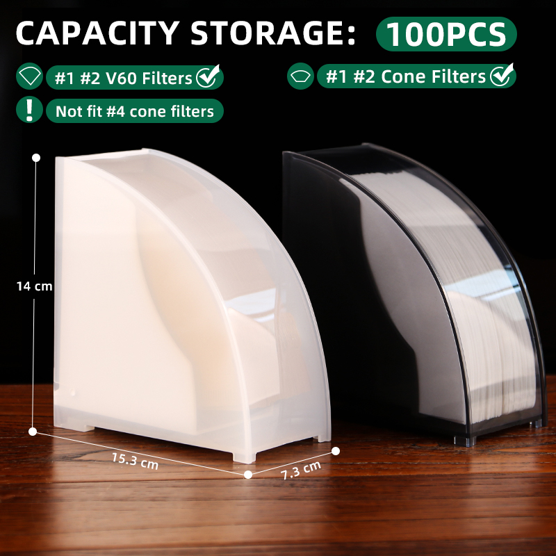 Dustproof Coffee Filter Paper Box, Storage Rack for Bar Use