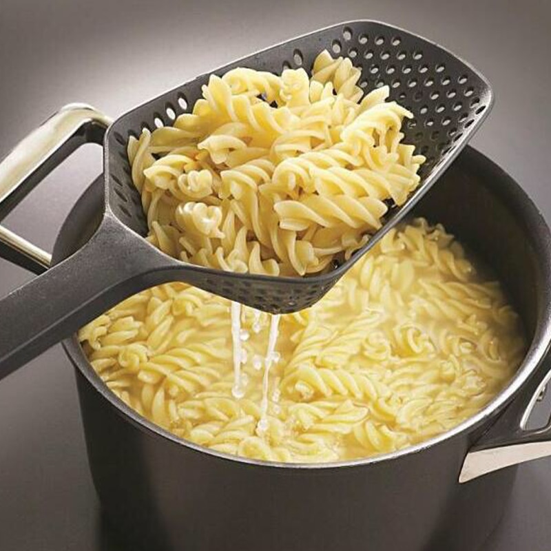 Large Funnel Food Strainer Spoon Versatile Kitchen Tool for Frying & Draining