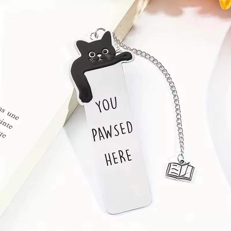 Black Cat Please Stay Bookmark