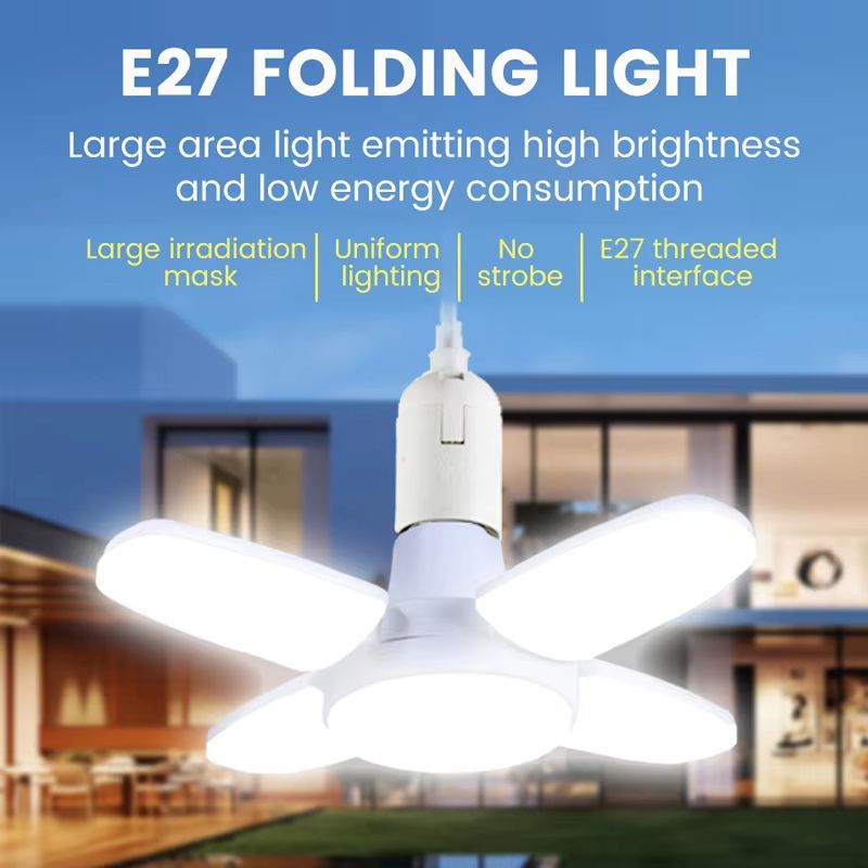 Four Leaf Folding LED Garage Ceiling Light Bulb