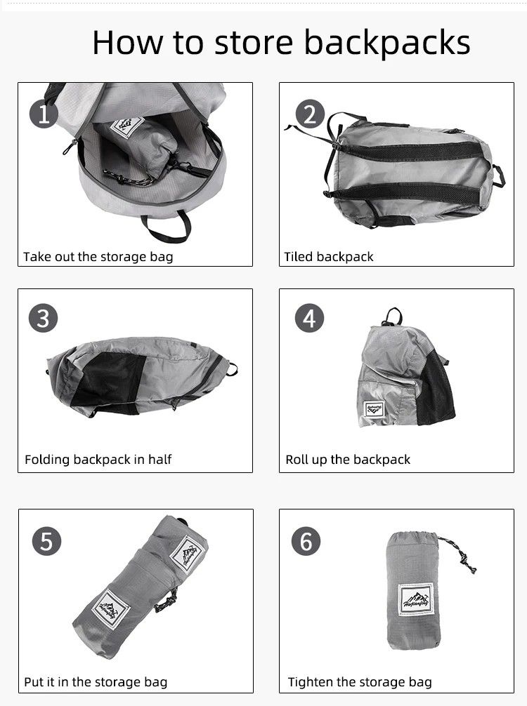 18L Ultralight Folding Mountaineering Backpack