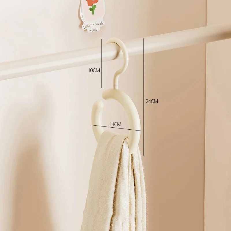 Rotating Scarf Hanger Multi Hook Hat and Bag Organizer Space Saving Closet Rack