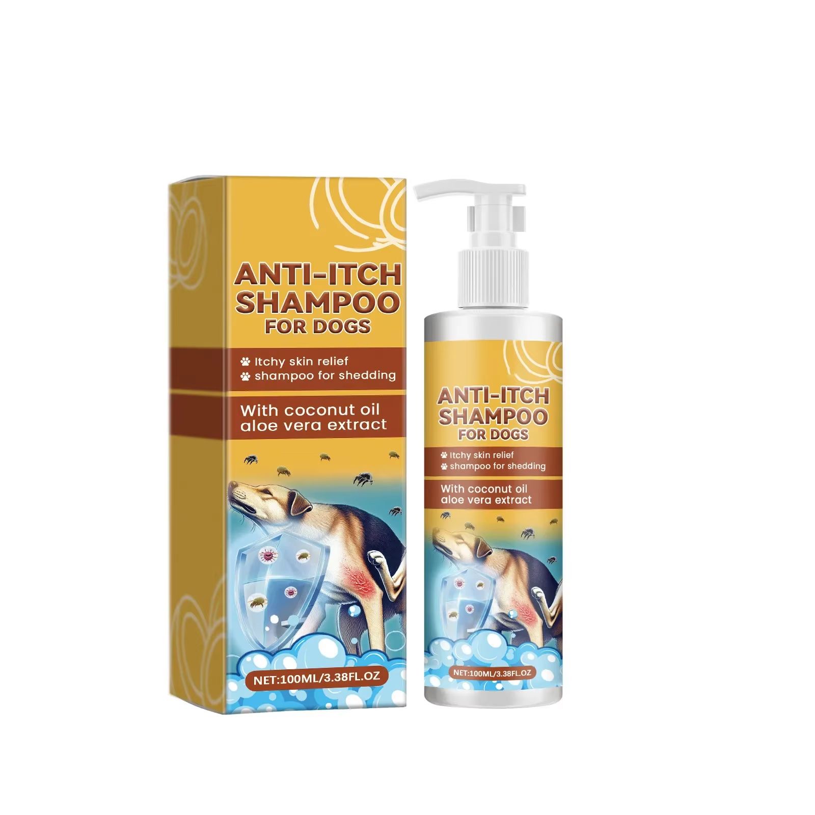 Soothing Itch Relief Dog Shampoo for Sensitive Skin, 3.38 fl oz