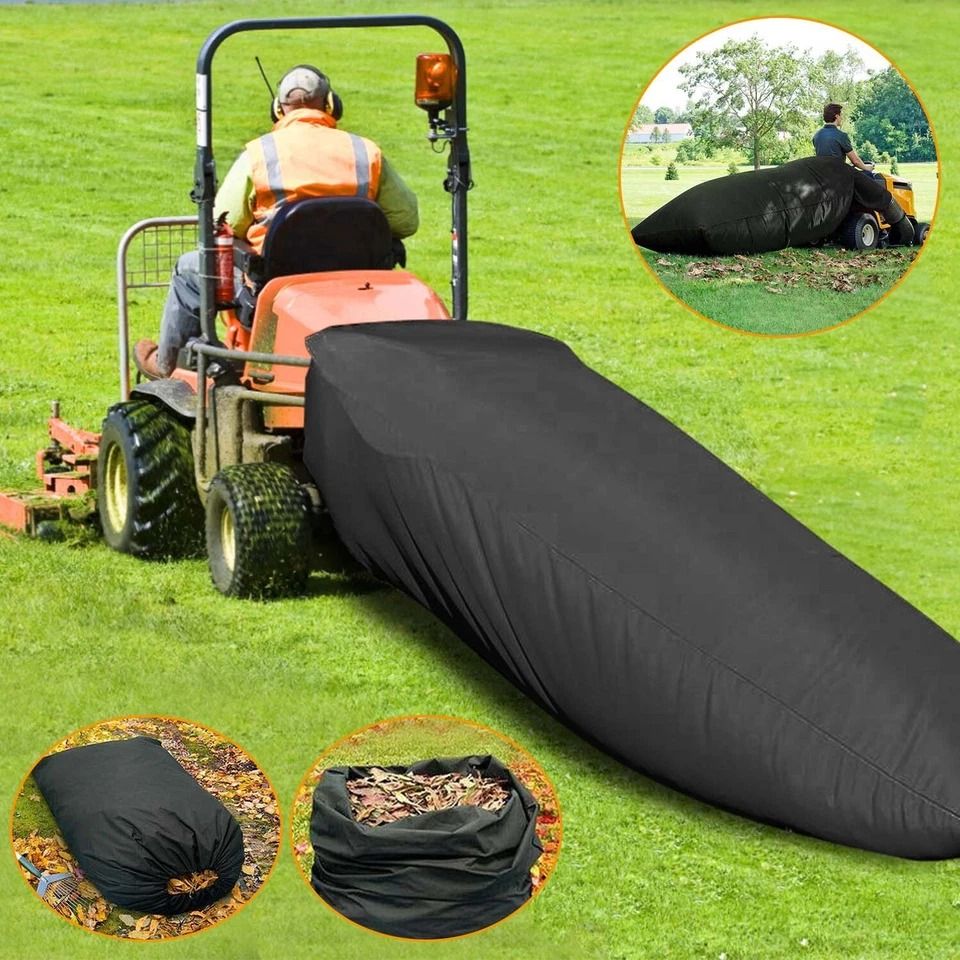 Cubic Foot Lawn Tractor Leaf Bag, Riding Mower Grass Catcher, Universal Collection System, Durable Oxford Cloth for Yard