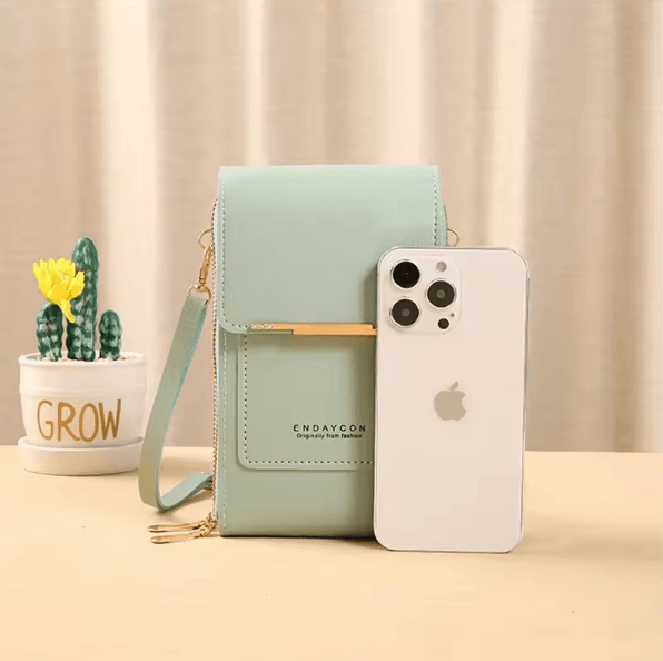 SmartChic Touch Screen Crossbody Phone Bag Soft Leather Women Wallet Purse with Strap Stylish Hands-Free Travel Handbag
